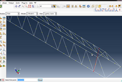 آموزش تحلیل جرثقیل دروازه ای در نرم افزار آباکوس abaqus